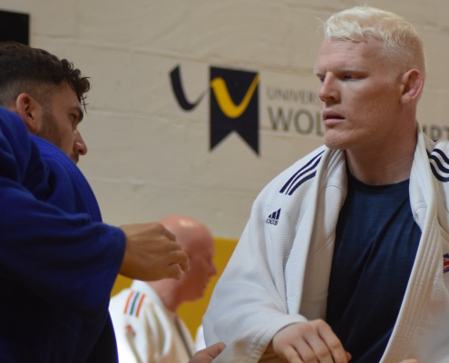 Two Blind Judoka Training in Judo